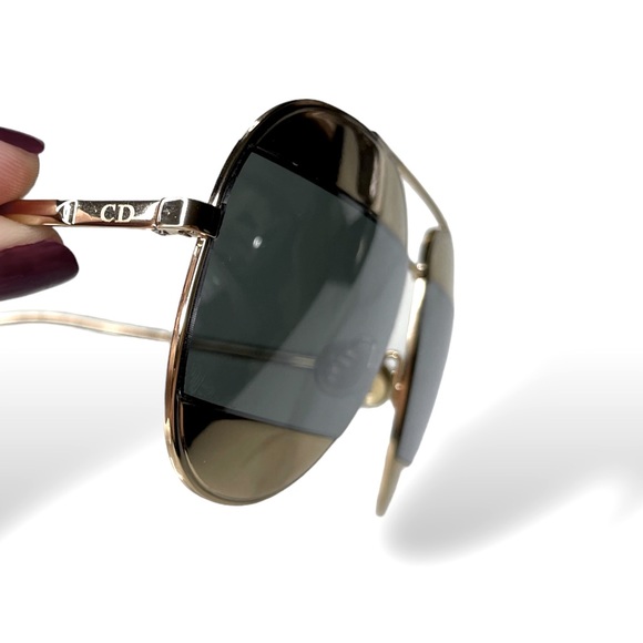 Christian Dior “Linda Farrow” Mirrored Split Aviator Sunglasses - Picture 5 of 12
